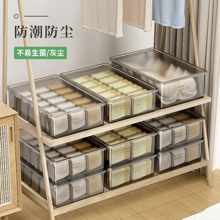 内衣内裤收纳盒袜子贴身衣物三合一整理盒衣柜家用抽屉式分隔神器