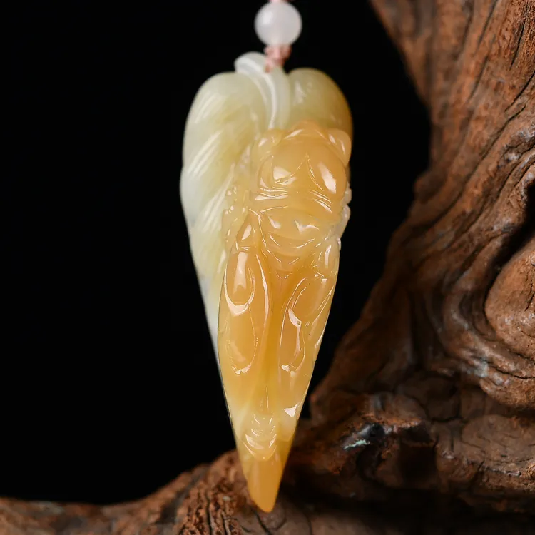 天然和田玉糖料一鸣惊人吊坠男女款一夜暴富挂件知了玉坠小孩玉蝉