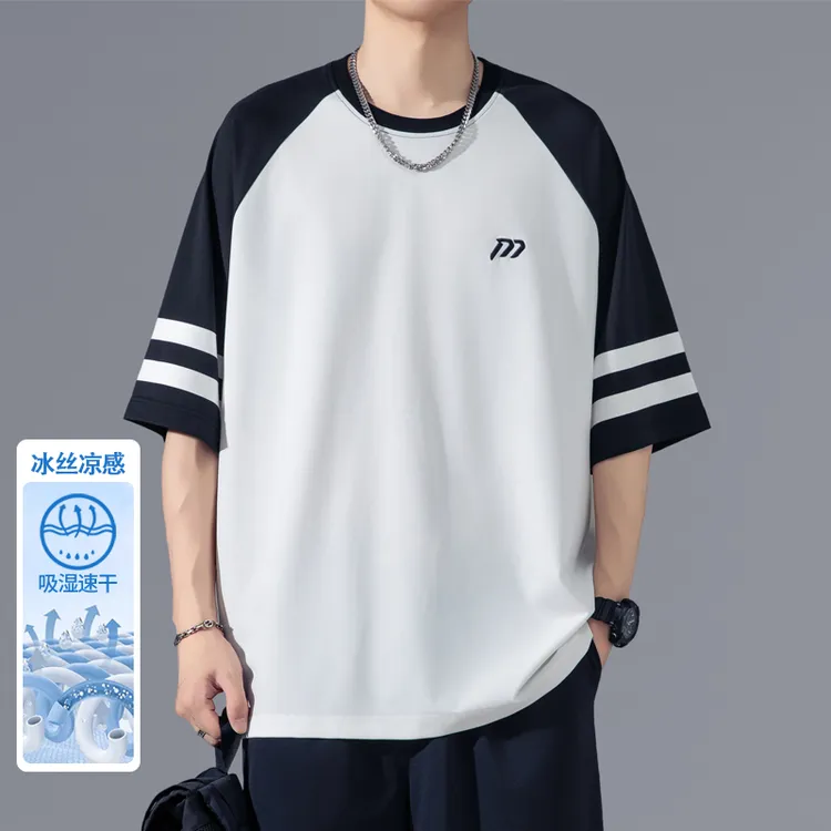 冰丝百搭ins短袖套装青少年男装帅气潮流夏季宽松款式