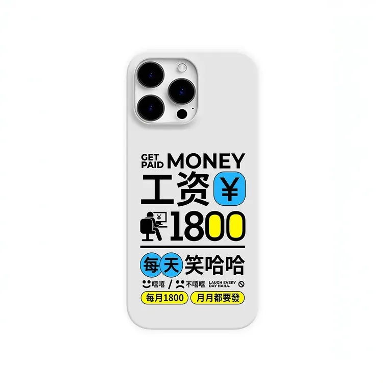 工资1800高级感手机壳适用于苹果16安卓华为荣耀vivo小米oppo