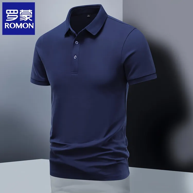 Romon/罗蒙短袖polo衫男士翻领夏季新款商务薄款休闲半袖T恤上衣t