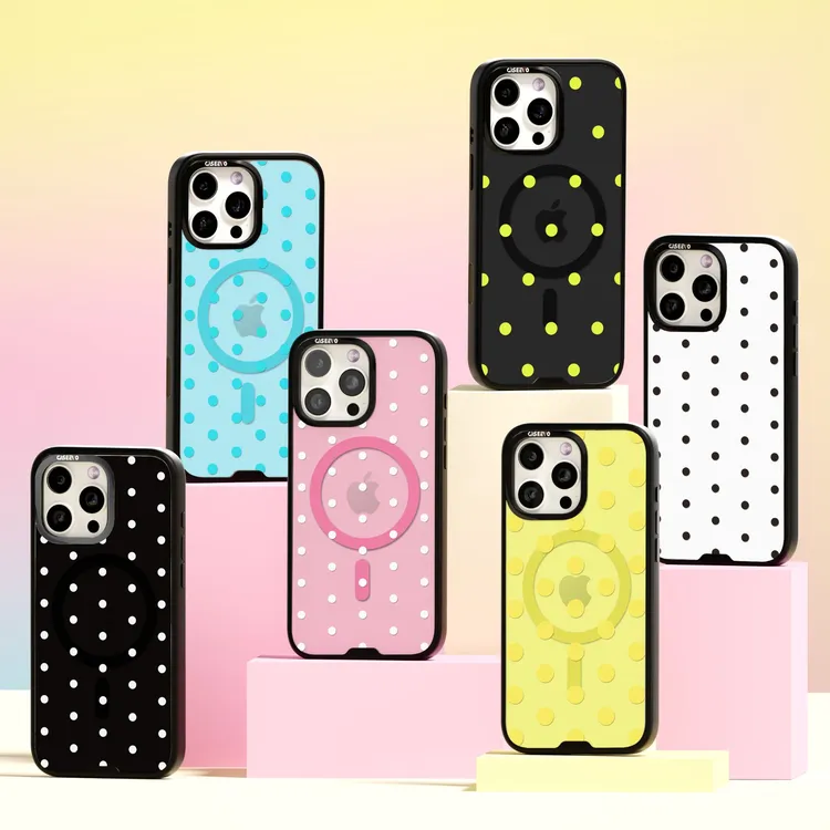 CaseEvo波点系列复古可换背盖原创手机壳适用iPhone16/15/14系列