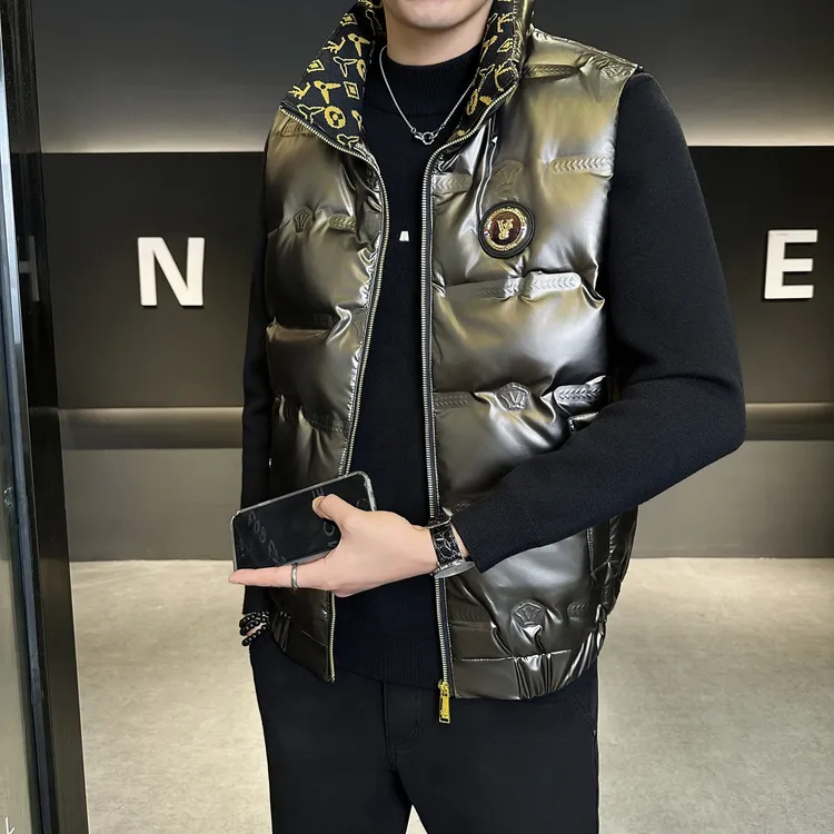 啄木鳥冬季新款潮流帅气休闲立领马夹男士爆款加厚保暖马甲外套潮