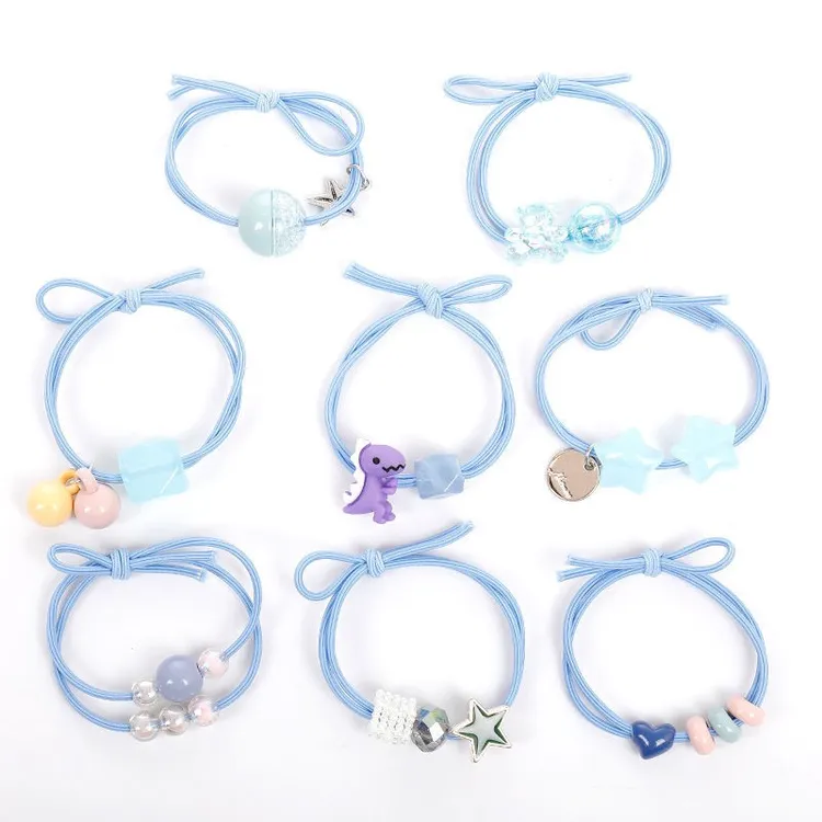 韩版网红小青新女孩学生版时尚头绳发圈可爱儿童发绳皮小恐龙皮筋