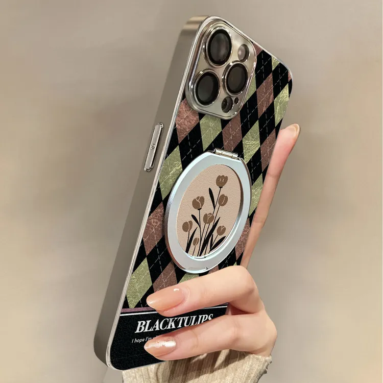 金锡菱格适用OPPOReno14手机壳13新款12小羊皮11开学10防摔9挂绳
