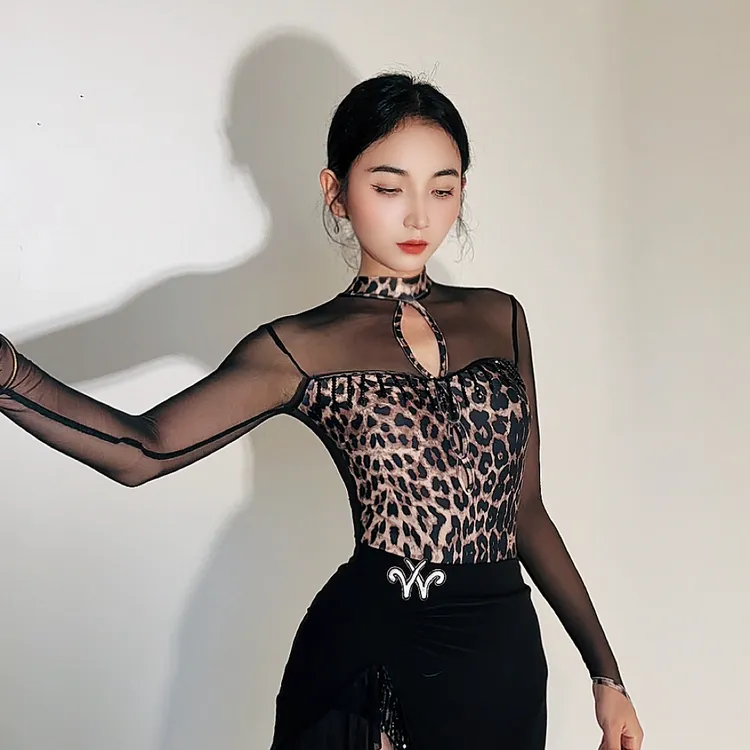 VVDance 豹纹珠串拉丁舞服【野性小豹】