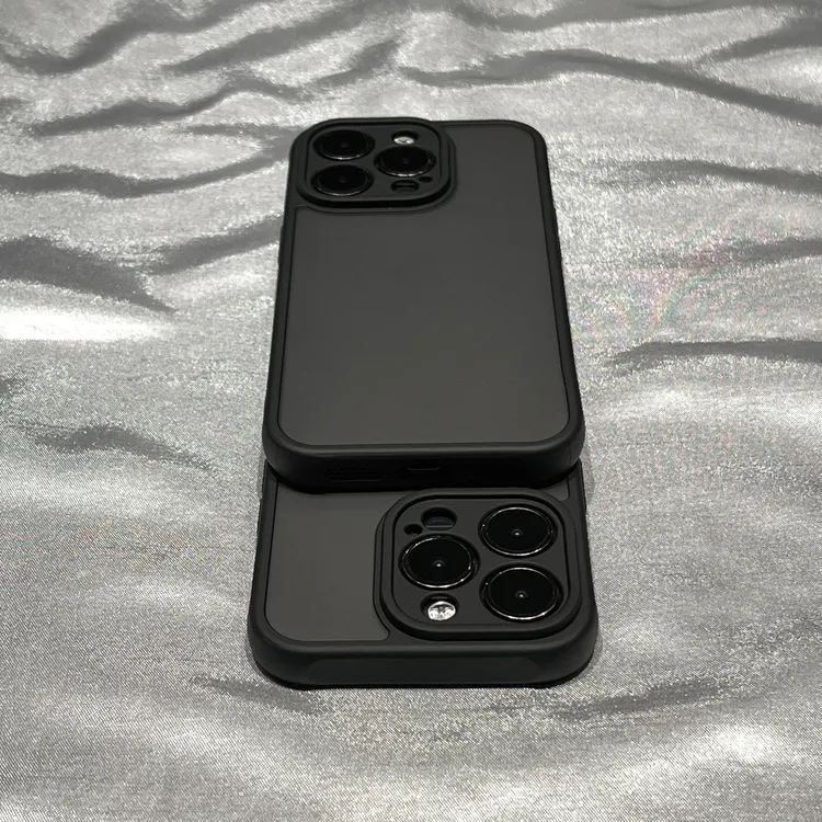 雅天立ins高级磨砂黑色适用苹果16promax手机壳iPhone15/13创意12
