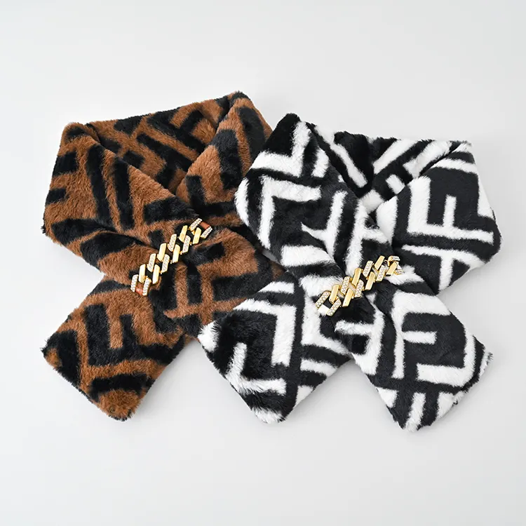 豹纹秋冬季韩版围巾极简风毛绒宝宝保暖百搭男女通用儿童女童网红