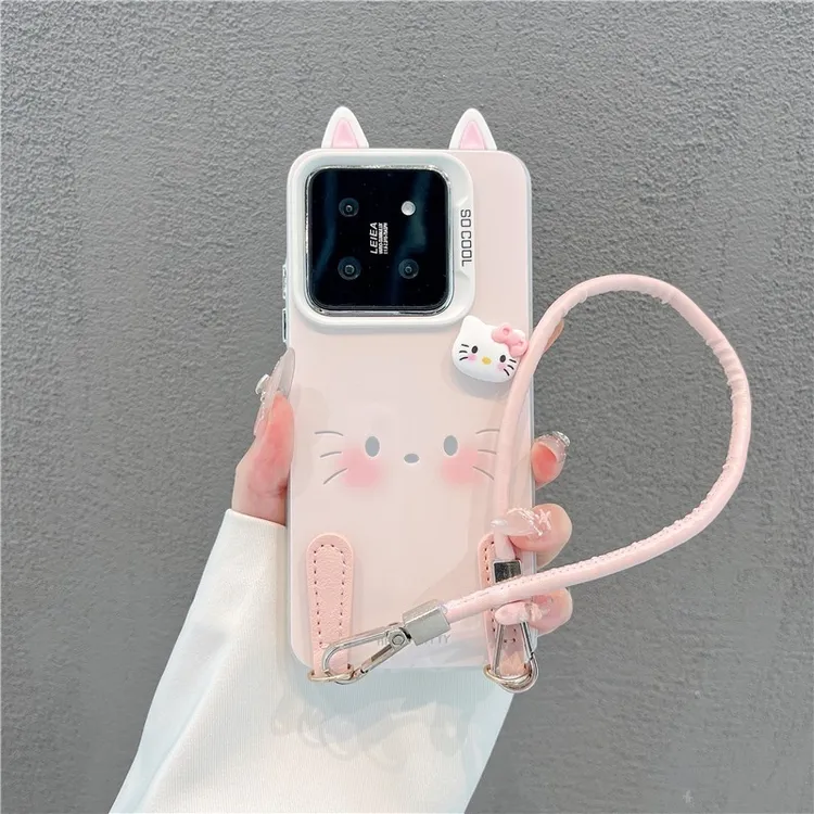 适用凯蒂猫表情苹果16/15promax彩银手机壳华为oppovivo小米可爱