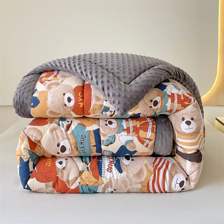 月颜祥   2025新款可机洗安抚豆豆被成人儿童被子空调加厚被芯双