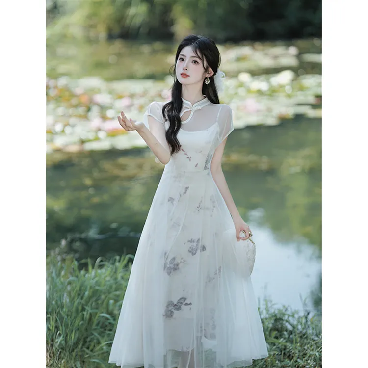 2025夏季新款气质高级感独特漂亮改良旗袍新中式国风连衣裙8820