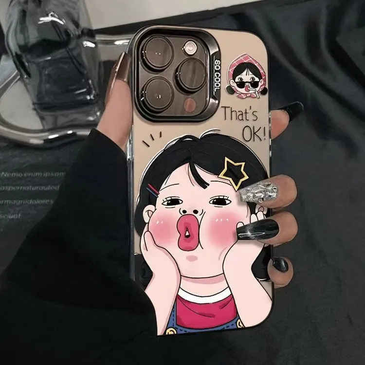 嘟嘴女适用苹果16ProMax手机壳15Pro苹果iPhone17女14防摔13壳12