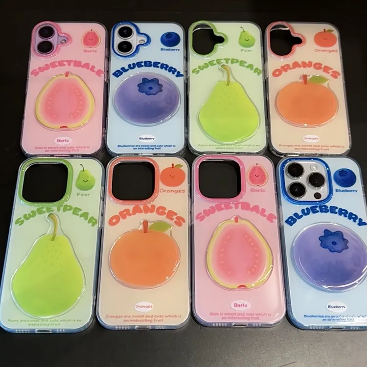 雅天立清新水果贴件适用苹果16手机壳iPhone华为p70vivoppo小米15