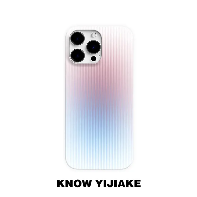 竖纹渐变适用苹果16promax手机壳15pro简约14/13ins/12p小众16e11
