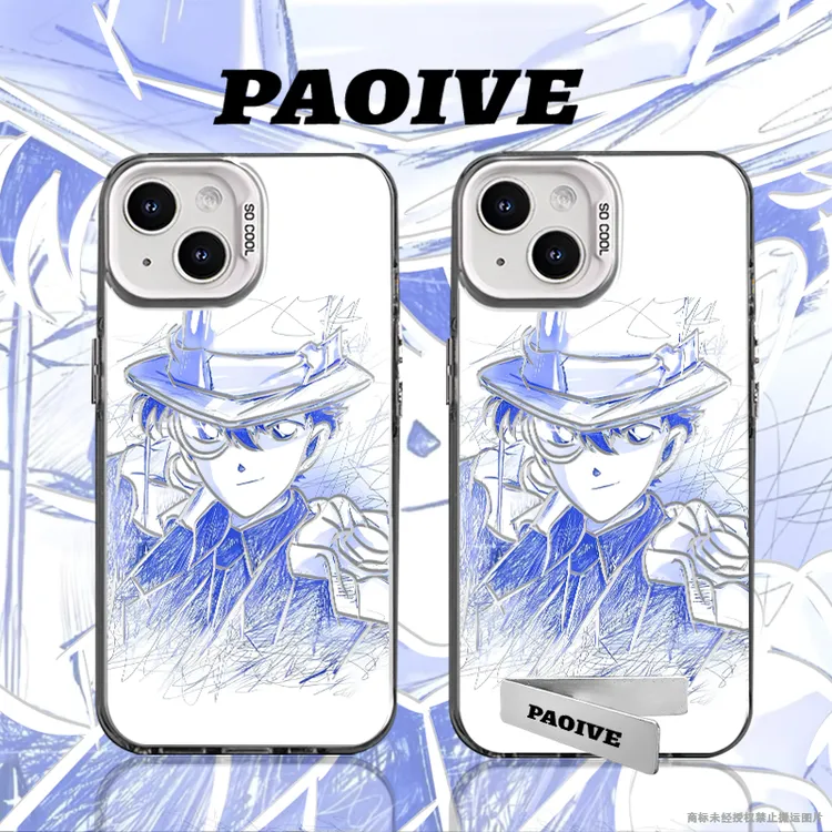 怪盗基德创意适用苹果华为vivoiPhone小米三星防摔彩银手机壳