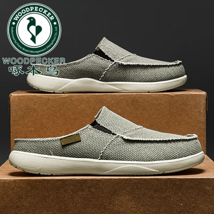 啄木鸟休闲半拖夏季休闲包头男士外穿防滑透气凉鞋潮流软底半拖厚