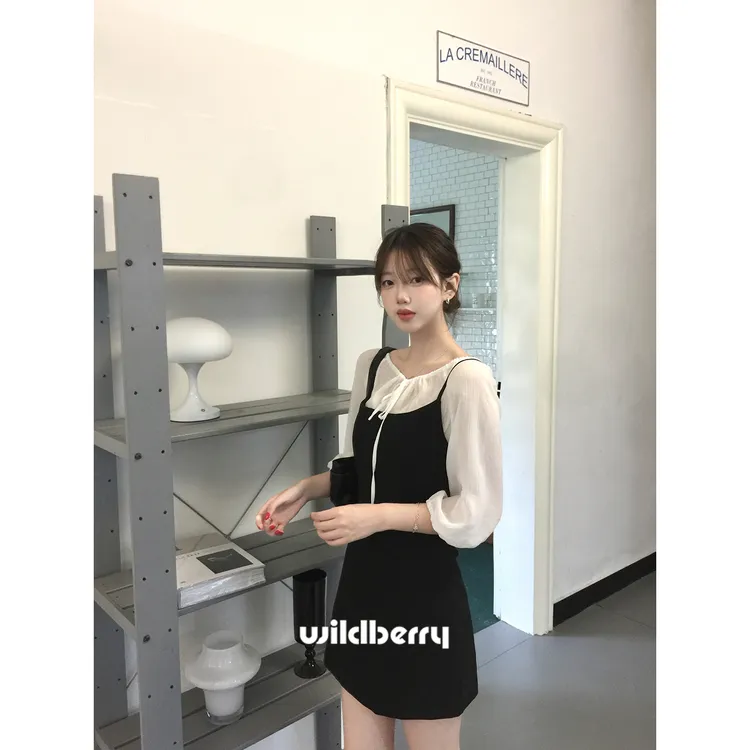 小野莓【首尔随记】7月7日夏季新品两件套吊带连衣裙子BL913762
