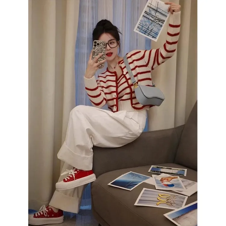 秋装搭配一整套今年流行洋气套装时尚减龄微胖穿搭盐系轻熟两件套