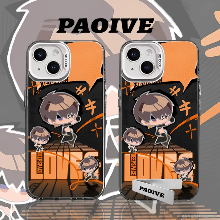 夏以昼适用苹果华为vivoiPhone小米三星防摔彩银手机壳