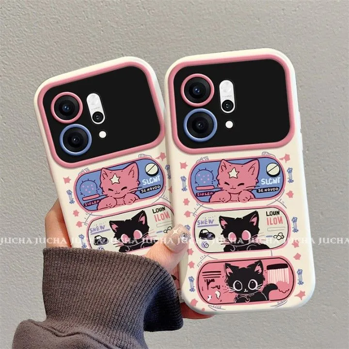 星眼猫咪适用于OPPORENO15PRO手机壳OPPORENO15/14/13/12大视窗