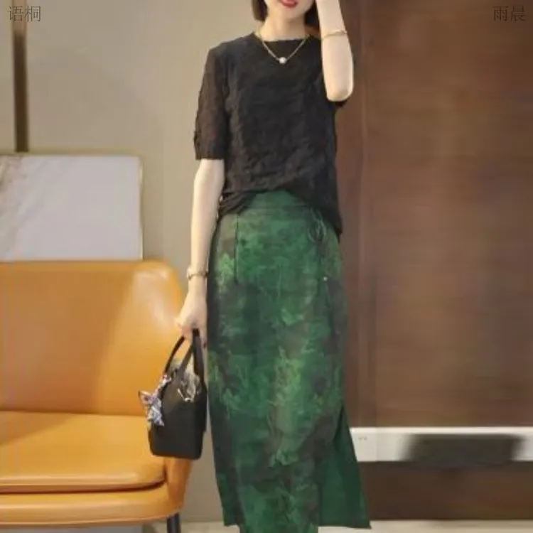 【4.1万人收藏】气质优雅一整套装女2025夏季新款高级感复古圆领