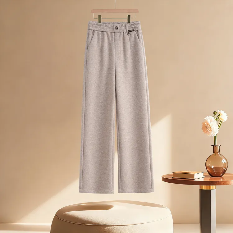 【精品绵羊毛面料】全松紧腰窄版显瘦秋冬加绒加厚百搭时尚休闲裤女