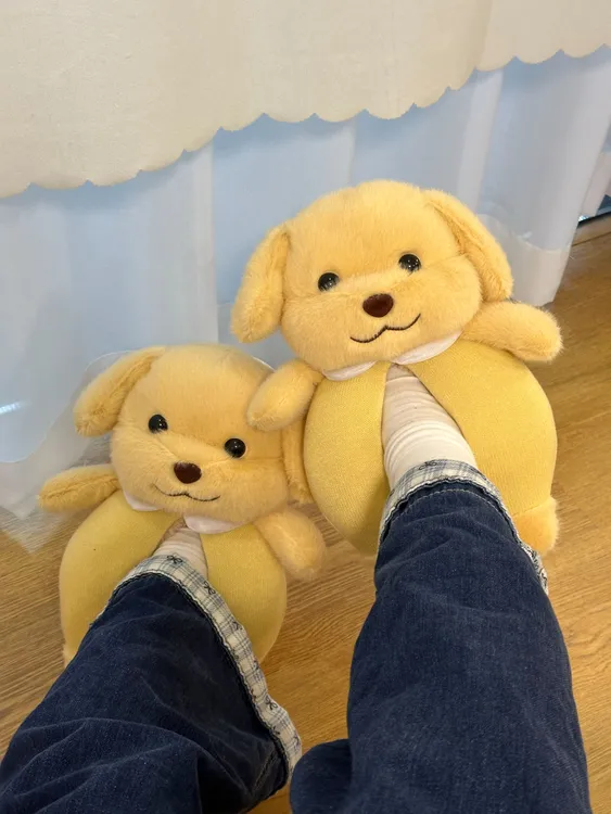 可爱小鼻嘎棉拖鞋女冬季家居室内防滑包跟毛毛拖鞋冬天棉鞋保暖厚