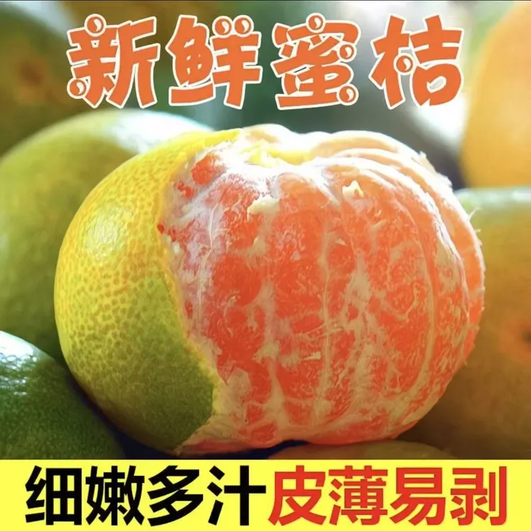 正宗宜昌高山新鲜青皮蜜桔薄皮多汁酸甜爽口应季水果
