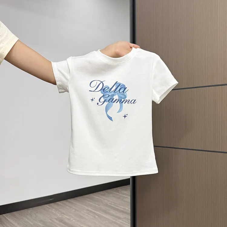 拉夏贝尔高级感字母印花正肩短袖T恤女夏季百搭休闲修身显瘦上衣