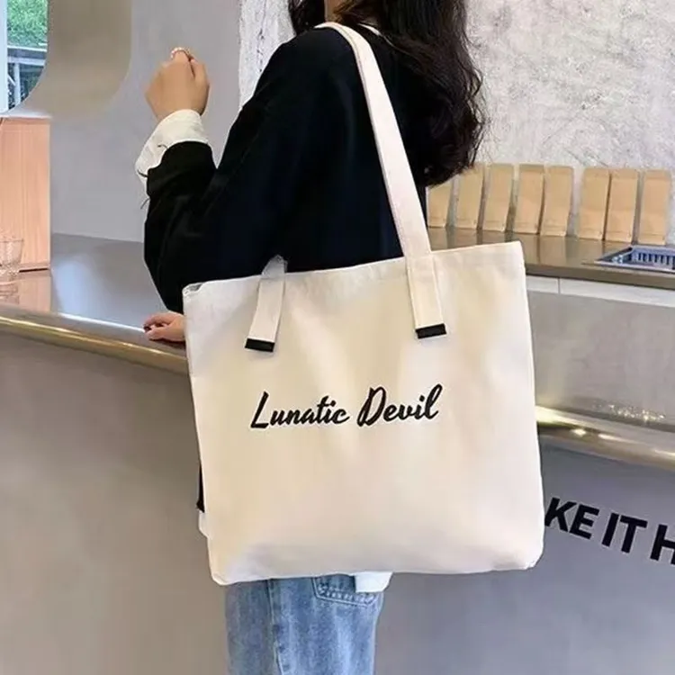 女士帆布包托特包简约风韩式学生单肩包ins通勤百搭朋克风单肩包