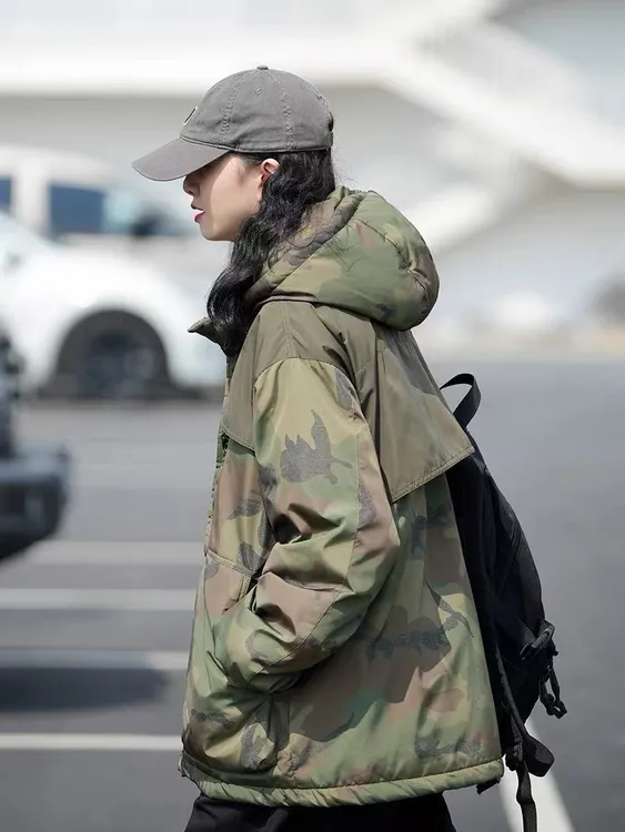 0041 高级感羽绒服女冬季加厚外套2025新款韩版休闲防寒服J2