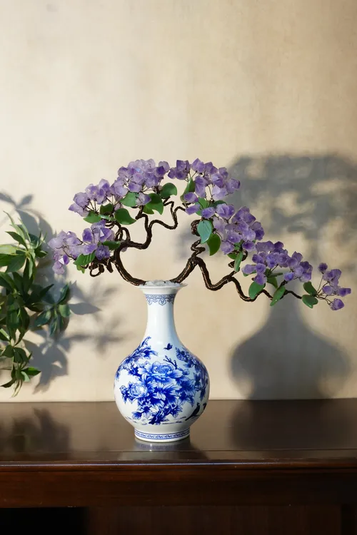 【暖暖】青花瓶家居摆件 客厅玄关卧室办公室摆件 开业乔迁装修礼物