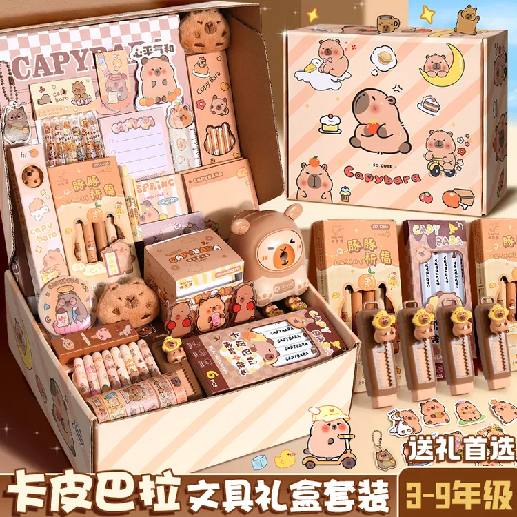 文具套装六一儿童节开学大礼包卡皮巴拉礼盒女孩生日礼物奖励礼品