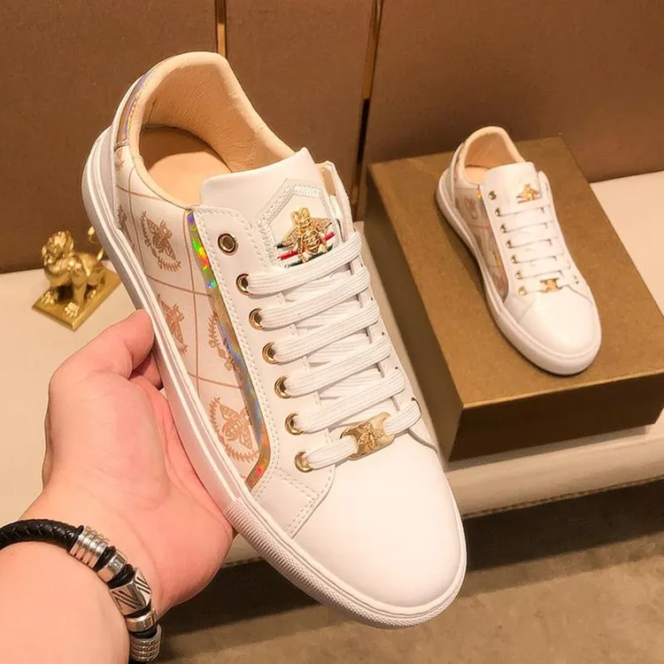 范哲莎奢侈品小蜜蜂小白鞋男欧洲站2025年新款潮流百搭网红韩版休