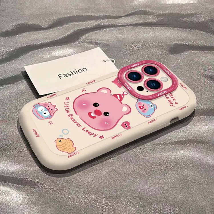 露比粉色可爱手机壳适用iPhone15promax泡芙iphone13新款12/11pro