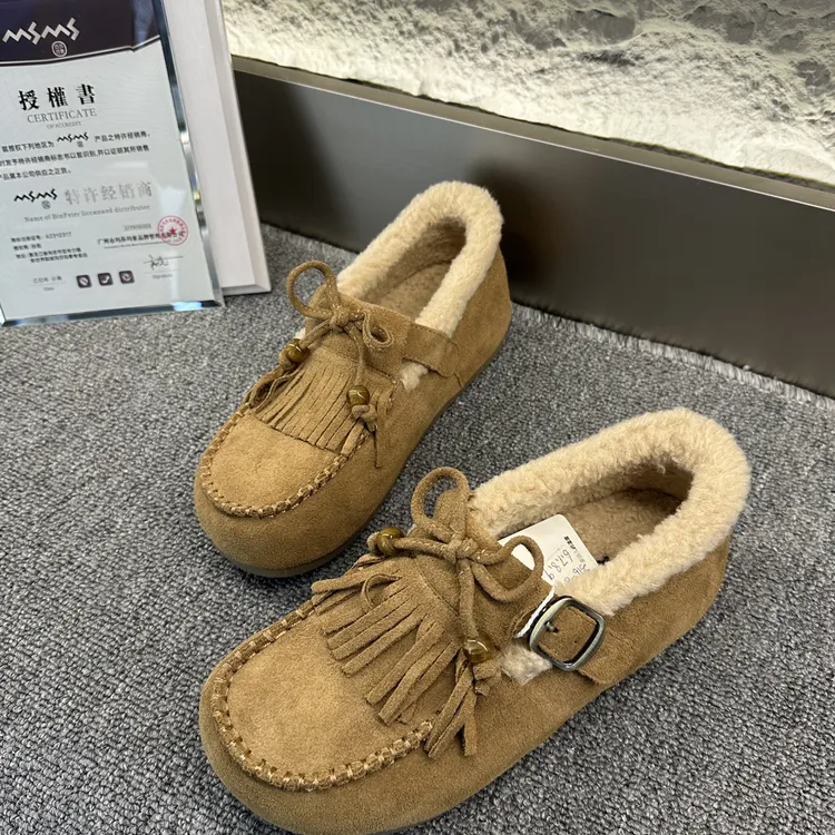 玛莎玛索316-8秋冬加绒时尚百搭豆豆鞋