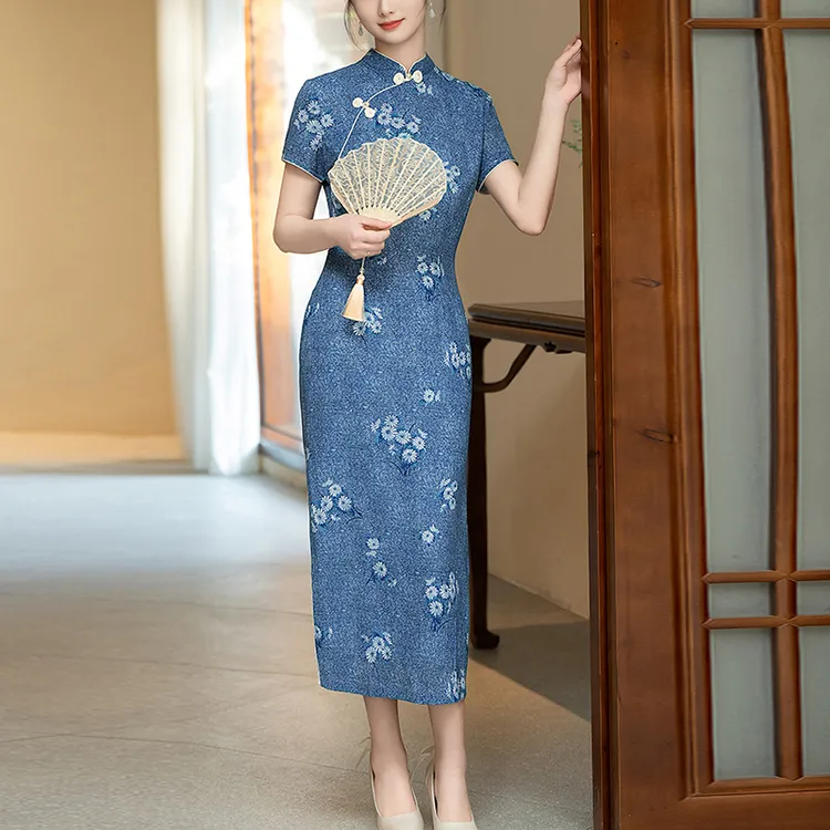 新中式绝美旗袍夏季2025新款高端长款老上海晚礼服民国风日常可穿