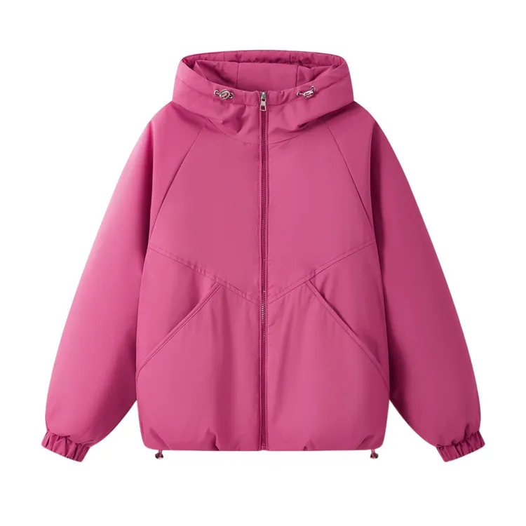 【加棉加厚】2025新款秋冬季连帽冲锋衣宽松百搭夹克上衣外套女款