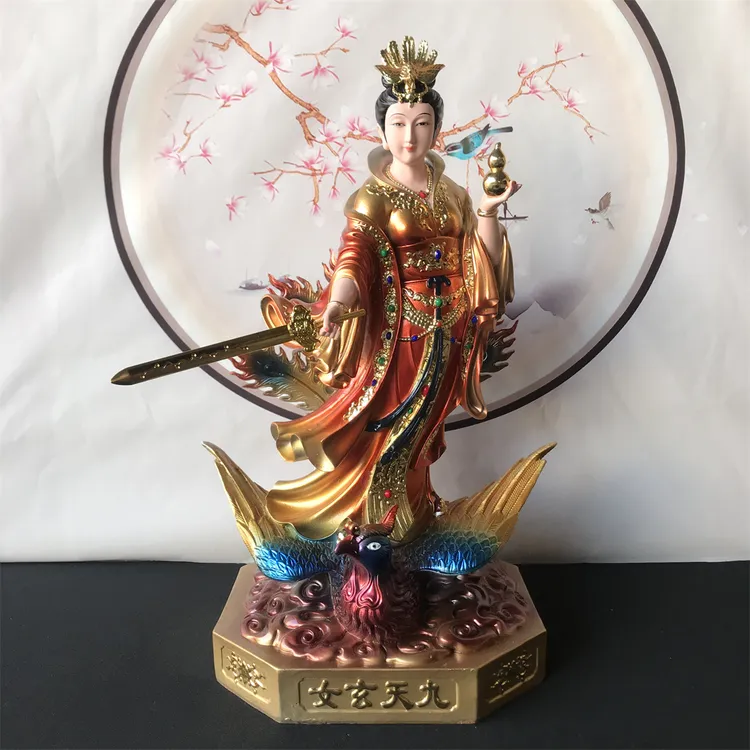 16寸19寸树脂九天玄女站像九天圣母娘娘玄母天尊无极元君佛像摆件