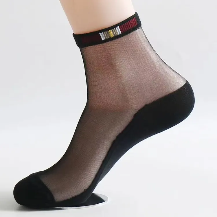 【38-43】夏季男士短筒透气防臭棉底防滑袜薄款速干镂空性感风短袜