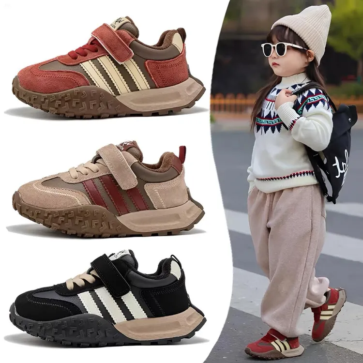 儿童运动鞋2025春秋新款百搭男童鞋子真皮软底女童德训鞋宝宝鞋潮