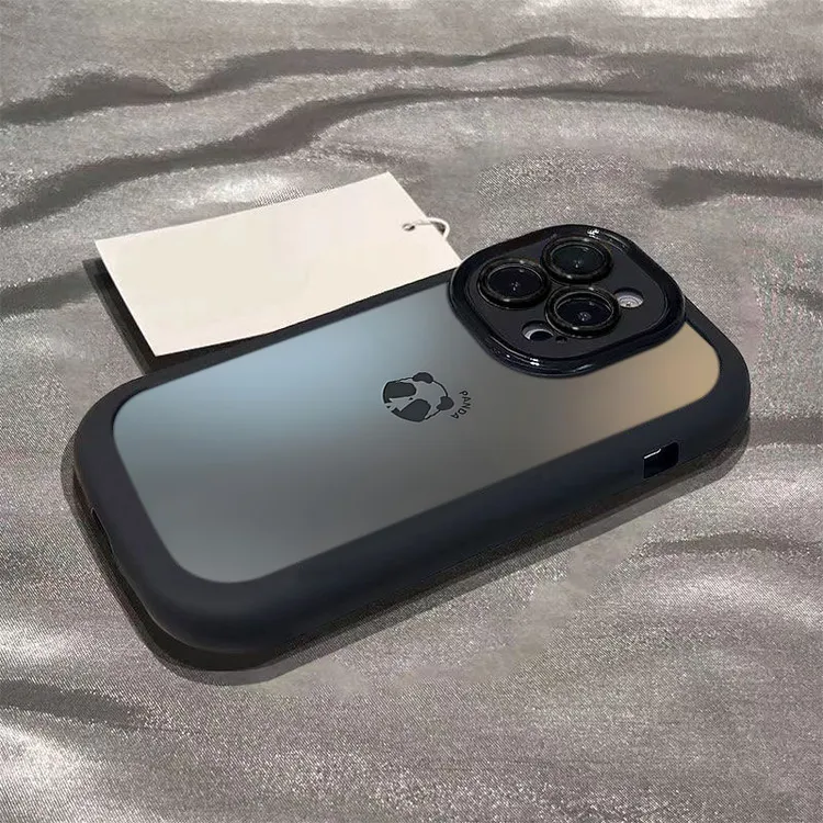 可爱捂脸熊猫适用iphone16promax苹果1514P手机壳泡芙13p1211全包
