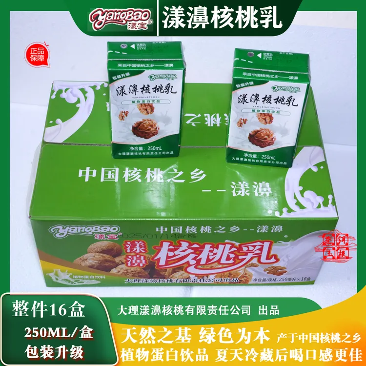 漾宝核桃植物蛋白饮料大理漾濞特产老包装经济饮品云南整箱16纸盒