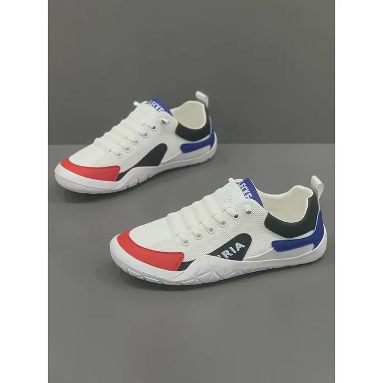 轻便板鞋男网面透气软底百搭休闲日常高级感轻奢网红款系带款鞋子