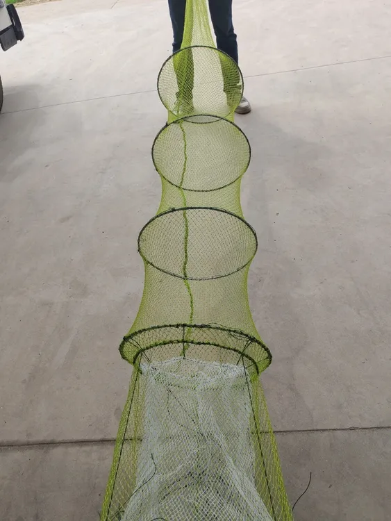 十米带盖可拆卸换尾石子包边活尾虾笼