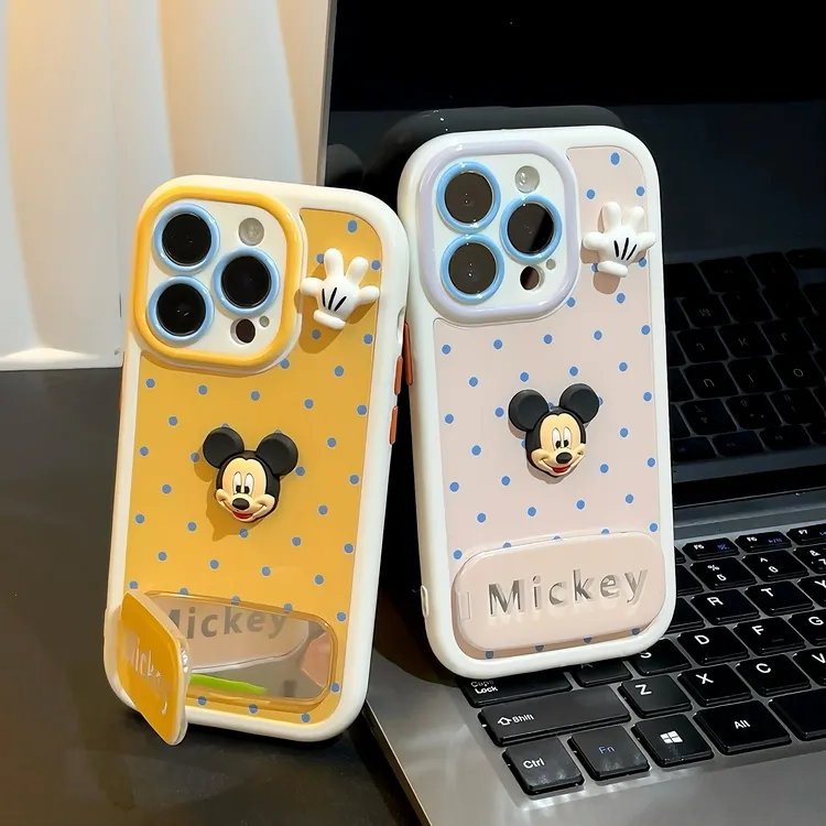 雅天立可爱波点米奇适用苹果16手机壳iPhone1514华为vivo小米oppo