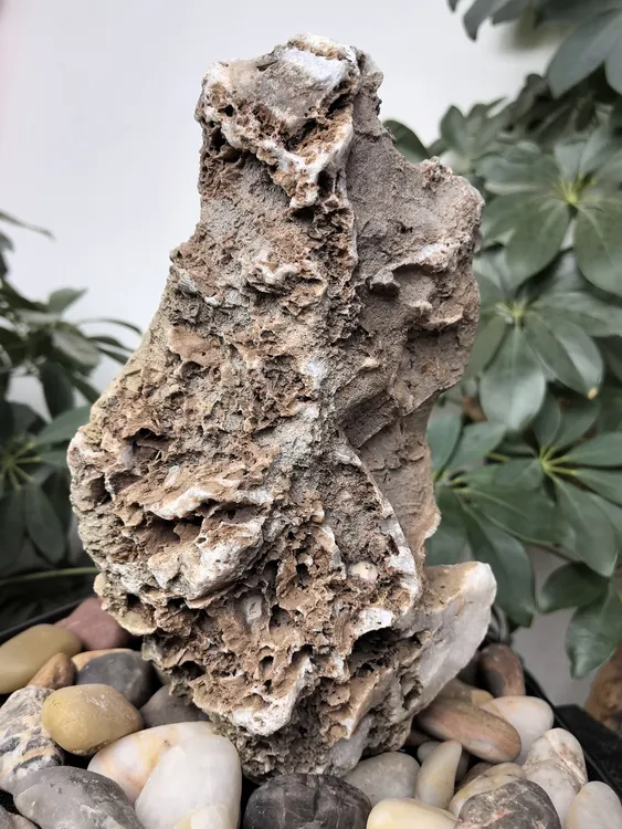 秦岭山涧溪水石天然奇石盆景石鱼缸造型石