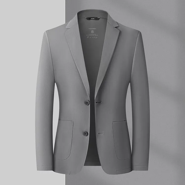 男士 新款 春秋季 冰感 牛奶丝 西服 透气外套（82133）