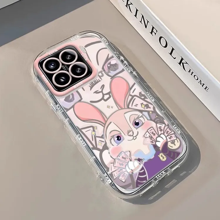 警官小兔子适用苹果17air手机壳高颜值华为nova14防摔荣耀400卡通