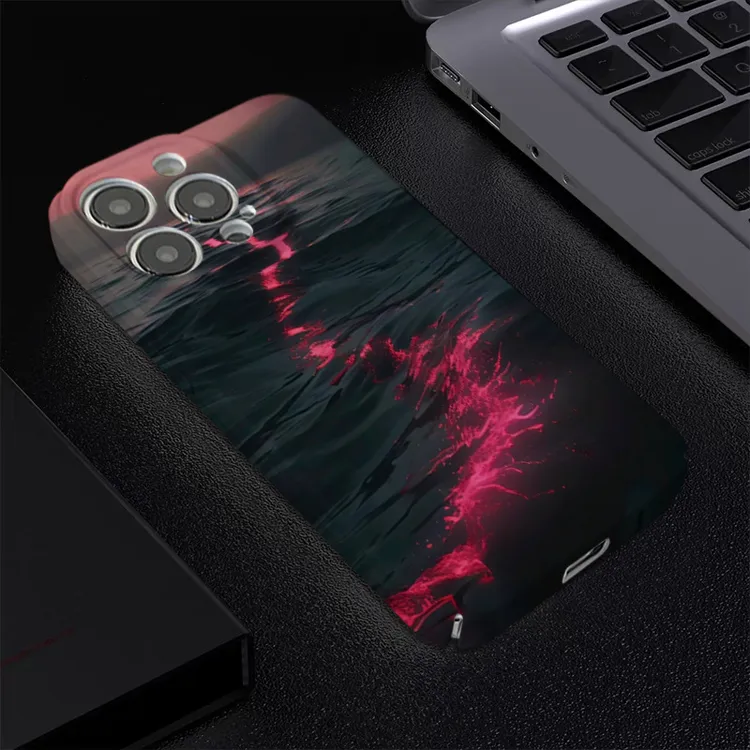 奥菲顿海洋粉色波纹适用iphone16菲林手机壳华为vivo小米15oppo套